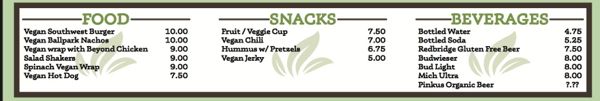 Ballpark vegan sign