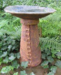 Lynn Armstrong ceramic bird bath