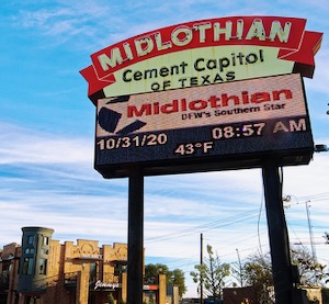 Midlothian Cement Capitol sign
