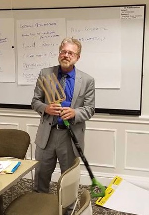 Jim Schermbeck with honorary pitchfork