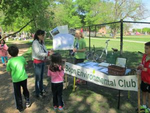 Green booth at Earthfest Allen
