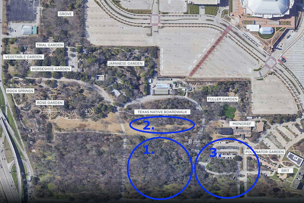 Fort Worth Botanic Garden map