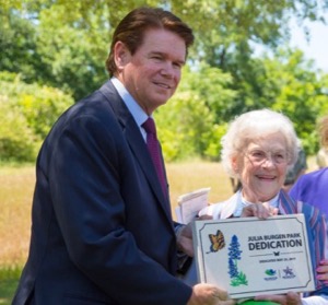 Mayor Jeff Williams honors Julia Burgen