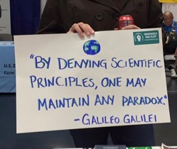 March for Science sign Dallas