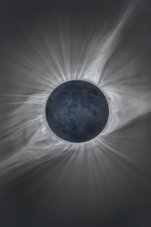 The New Moon made visible in a total solar eclipse. Photo by Michael S Adler, via Wikimedia Commons.