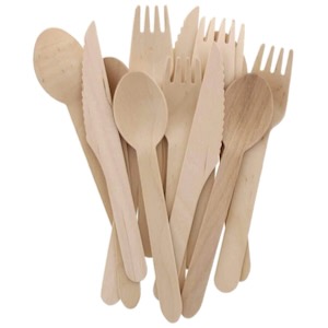 Bosnal's flatware is made from sustainable birch.