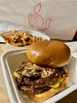Project Pollo mushroom Impossible cheeseburger