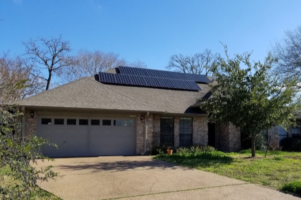 Solar install in College Station