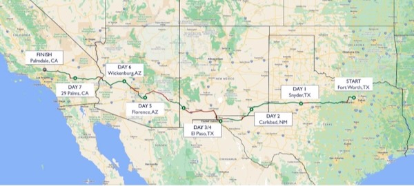 Solar Car Challenge map