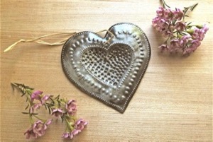 Recycled oil drum heart