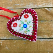 Rooster Home & Hardware felt heart