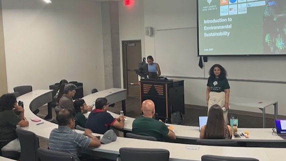 Geeta Menon leads a Green Ambassador Certification Workshop in June.