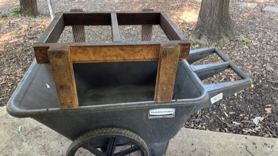 Finished compost should be sifted through a screen to remove sticks.