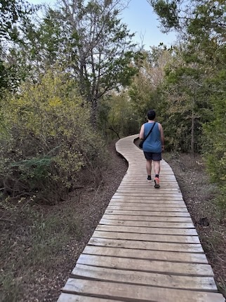 Hiker Cedar Hill State Park