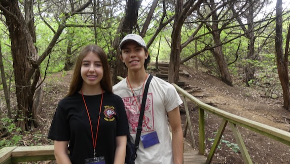 Students Louisa and Gabe at Acton Nature Center