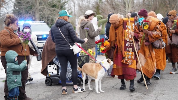 Buddhist monks walk for peace from FW to DC