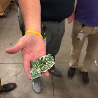 Shredded circuit board