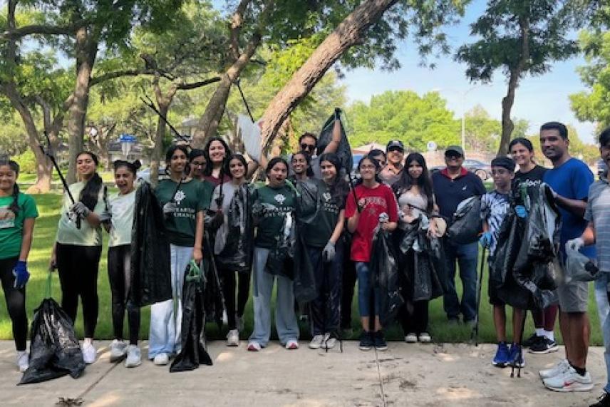 A litter pickup was held before the Green Ambassador Certification Program in June. Courtesy of One Earth One Chance.