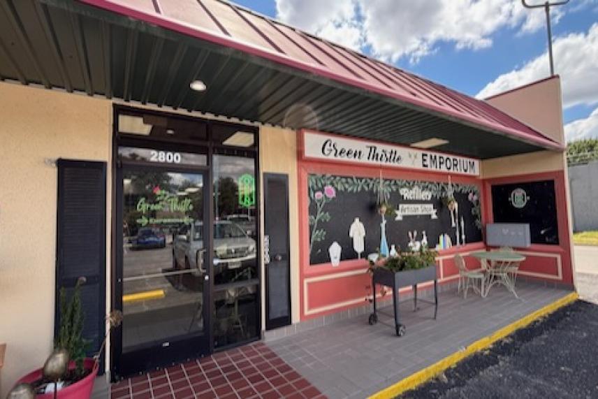 Green Thistle Emporium storefront in Fort Worth