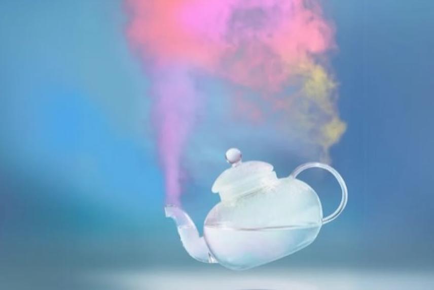 Steamed Rainbow Eau de Parfum was inspired by the colors of the rainbow.