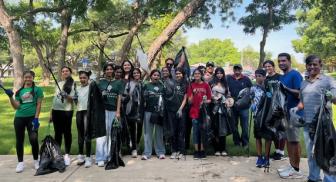 A litter pickup was held before the Green Ambassador Certification Program in June. Courtesy of One Earth One Chance.